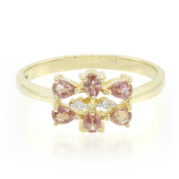 10K Unheated Padparadscha Sapphire Gold Ring
