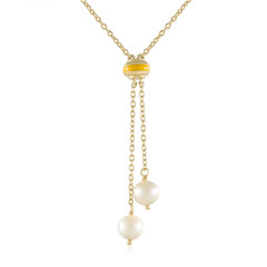 White Freshwater Pearl Silver Necklace