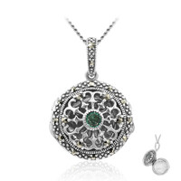 Emerald Silver Necklace