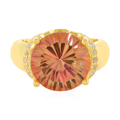 Peach Mystic Topaz Silver Ring
