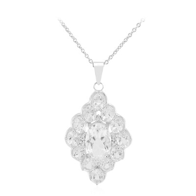 White Topaz Silver Necklace