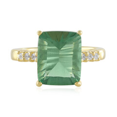Green Fluorite Silver Ring
