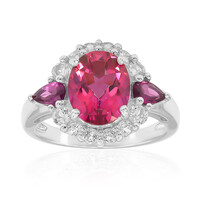 Pink Topaz Silver Ring