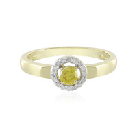 9K I4 Yellow Diamond Gold Ring