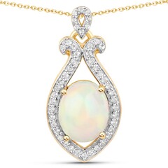 Welo Opal Silver Necklace
