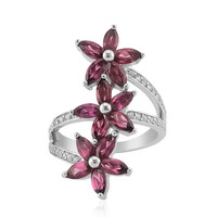 Rhodolite Silver Ring