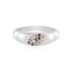 Fancy Sapphire Silver Ring (Adela Silber)