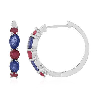 Madagascar Blue Sapphire Silver Earrings