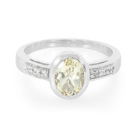 Yellow Beryl Silver Ring