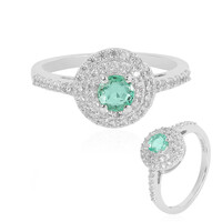 Colombian Emerald Silver Ring