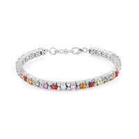 Fancy Sapphire Silver Bracelet