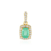 Russian Emerald Silver Pendant