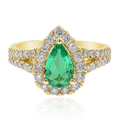 18K Colombian Emerald Gold Ring (CIRARI)