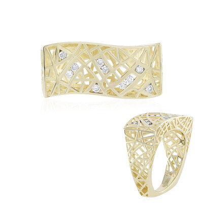 9K I2 (I) Diamond Gold Ring (Ornaments by de Melo)