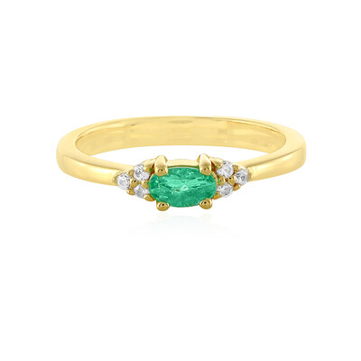 Colombian Emerald Silver Ring