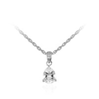 White Topaz Silver Necklace