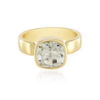 Green Amethyst Silver Ring