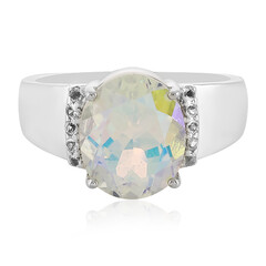 Rainbow Topaz Silver Ring