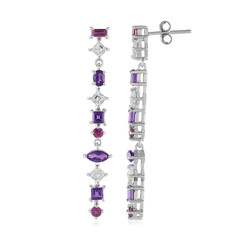 Zambian Amethyst Silver Earrings