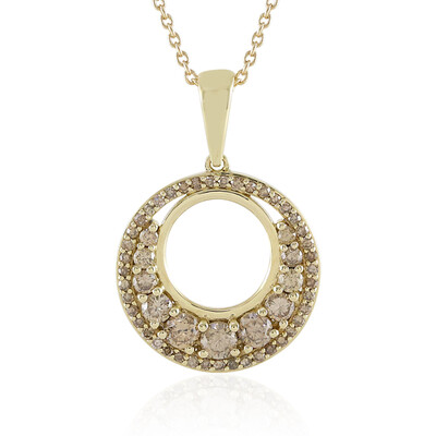 9K I2 Champagne Diamond Gold Necklace (de Melo)