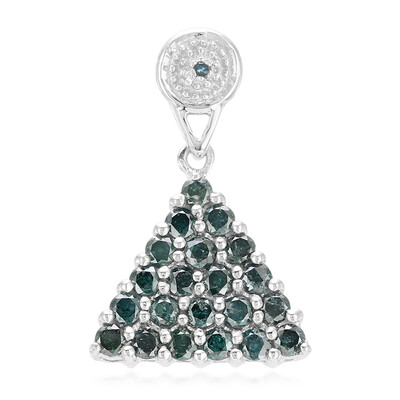 Fancy Diamond Silver Pendant