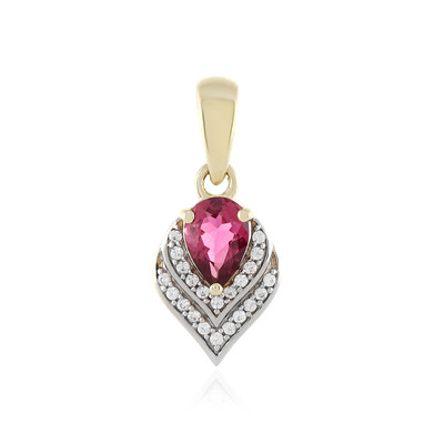 9K Pink Tourmaline Gold Pendant (Adela Gold)