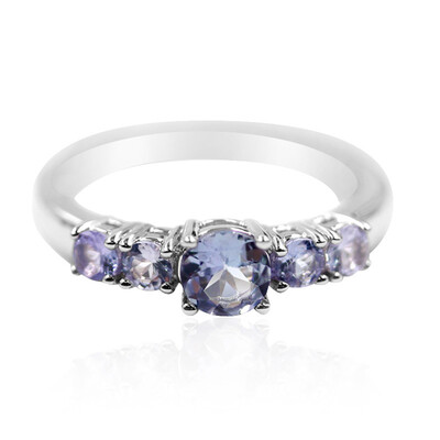 Unheated Tanzanite Silver Ring