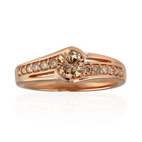14K VS1 Argyle Rose De France Diamond Gold Ring
