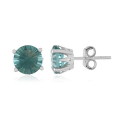 Green Fluorite Silver Earrings