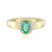 9K Colombian Emerald Gold Ring