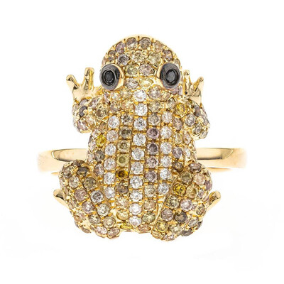 14K SI2 Fancy Diamond Gold Ring (CIRARI)