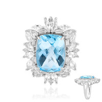 Sky Blue Topaz Silver Ring