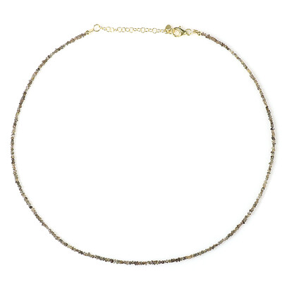 Champagne Diamond Silver Necklace