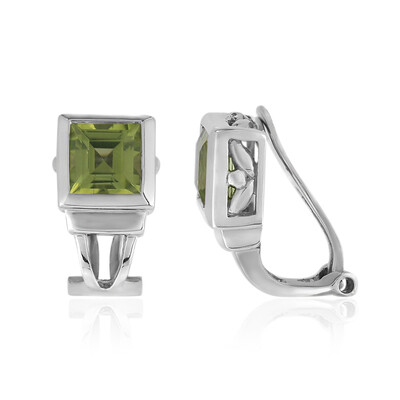 Peridot Silver ear clips