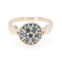 Fancy Diamond Silver Ring
