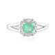 Russian Emerald Silver Ring (Adela Silber)