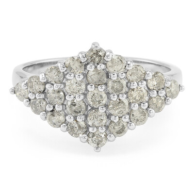 Chocolate Diamond Silver Ring
