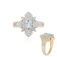 Aquamarine Silver Ring