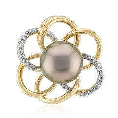 18K Tahitian Pearl Gold Pendant (Michelle Albala)