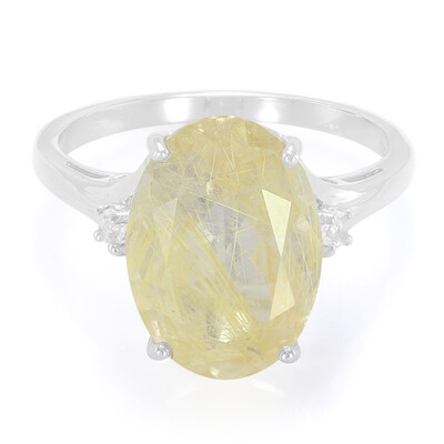 Rutile Quartz Silver Ring