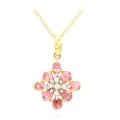 18K Unheated Padparadscha Sapphire Gold Necklace (AMAYANI)