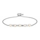 White Freshwater Pearl Silver Bracelet