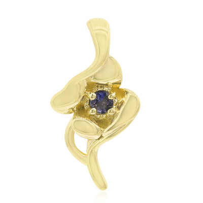 9K Dumortierite Gold Pendant