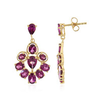 Rhodolite Silver Earrings