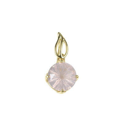 9K Rose Quartz Gold Pendant (dagen)