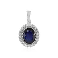 Madagascar Blue Sapphire Silver Pendant