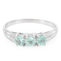 Fluoro Green Apatite Silver Ring