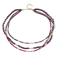 Mozambique Ruby Silver Necklace (Riya)