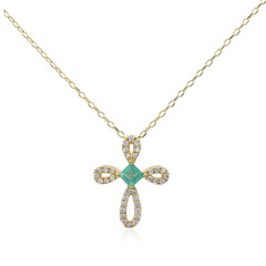 14K AAA Zambian Emerald Gold Necklace (CIRARI)