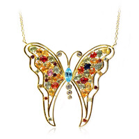Swiss Blue Topaz Silver Necklace (Dallas Prince Designs)